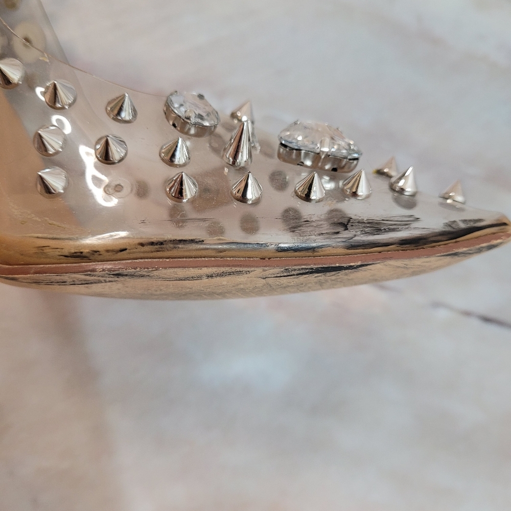 Steve Madden Clear Pointed Toe Heels Size 7.5m - image 4